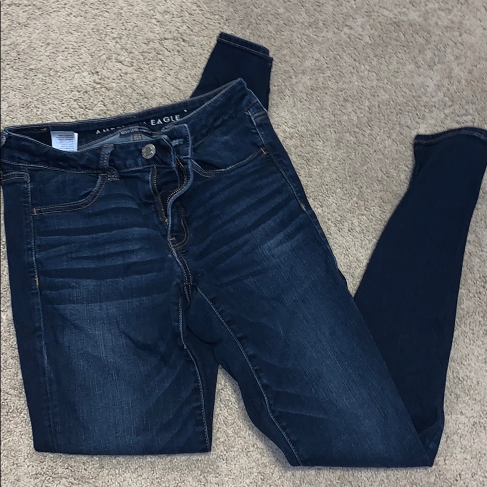 Dark wash stretch jeans